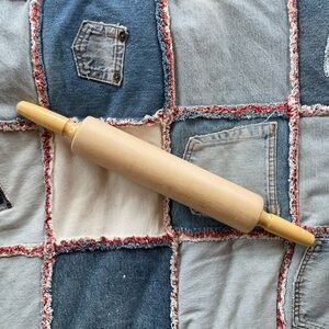 Vintage foley hardwood Wooden Rolling Pin 10.5 inch maple 3.5 inch dowel baking
